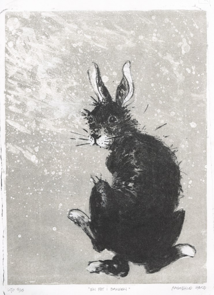 En fot i bakken, 25 x 35 cm, NOK 1800.